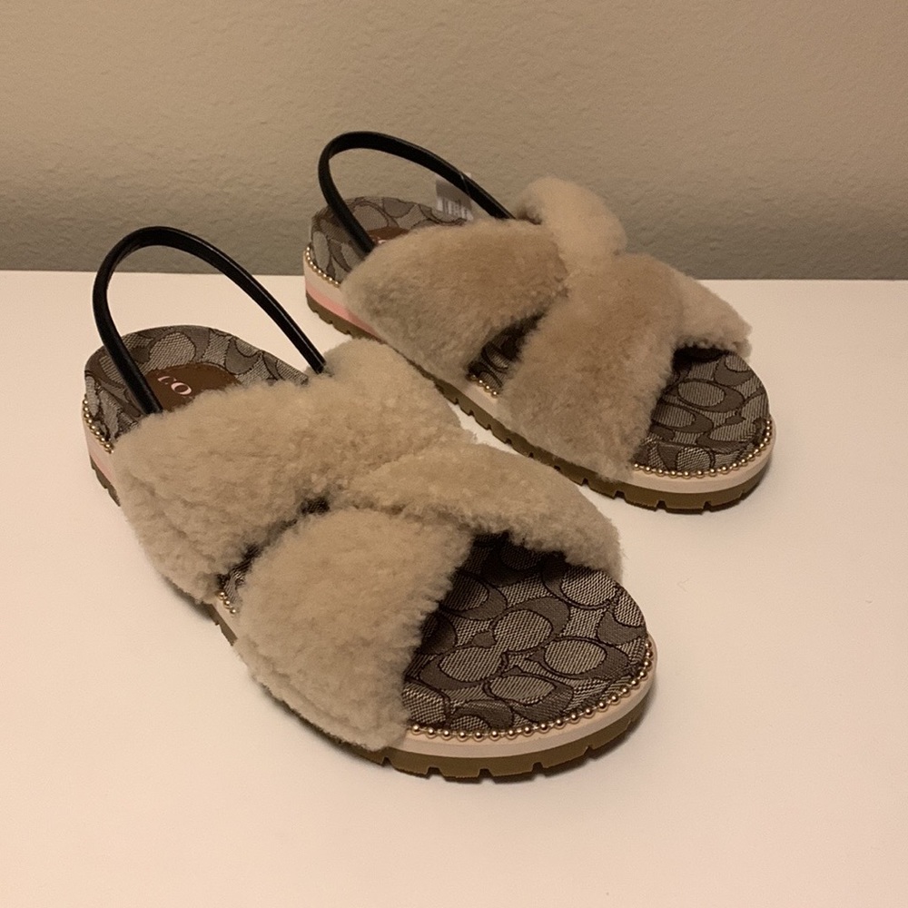 (10W) NWT Talley Sherling Coach Sandal!